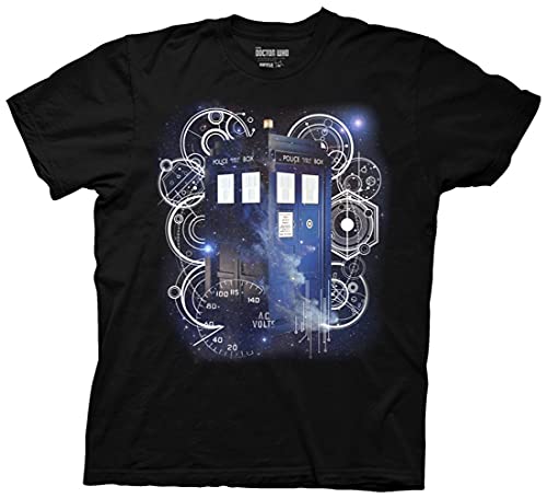 Ripple Junction Doctor Who Tardis Space Tech Adult T-Shirt X-Large Black