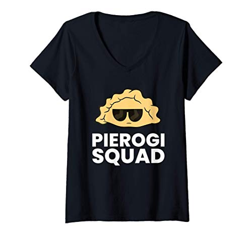 Womens Pierogi Squad Poland Pierogi V-Neck T-Shirt