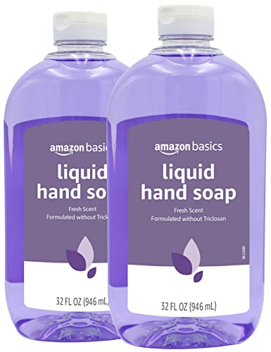 Amazon Basics Original Fresh Liquid Hand Soap, 32 Fl Oz (Pack of 2) (Previously Solimo)