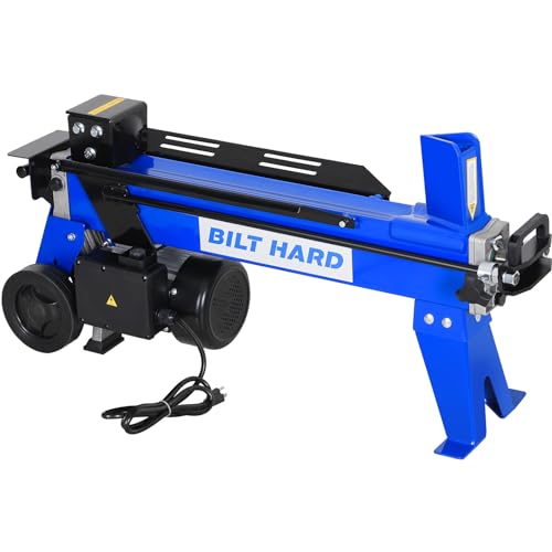 BILT HARD Electric Log Splitter 6.5 Ton, Wood Splitter Electric Powered 15 Amp Motor with Hydraulic Ram, Firewood Splitting Machine, Horizontal