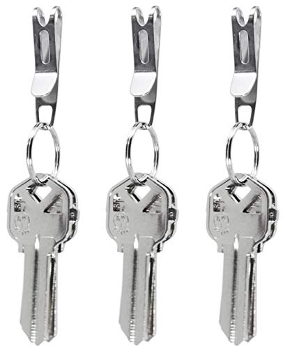 KeySmart Nano Clip - Pocket Clip Key Ring Holder - Secure Your Key Chain, Eliminates Pocket Bulge