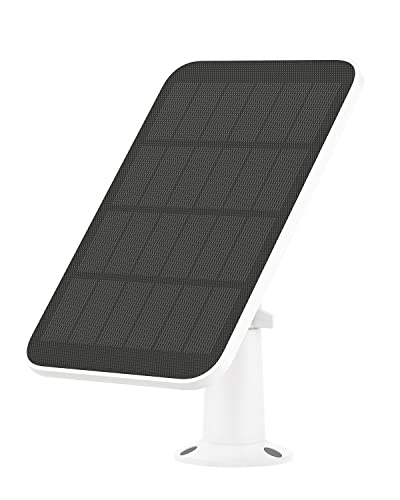 Noorio 2.6W/5V Portable Solar Panel for Security Camera Outdoor Wireless, Solar Battery Charger with 10ft Cable and Adjustable Bracket, IP65 Waterproof