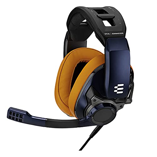 EPOS I Sennheiser GSP 602 – Wired Closed Acoustic Gaming Headset, Noise-Cancelling Microphone, Adjustable Headband with Customizable Contact Pressure, Volume Control, for PC + Mac + Xbox + PS4, Pro
