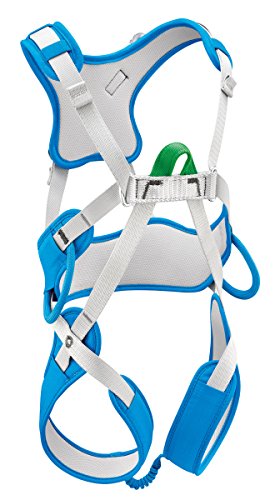 PETZL OUISTITI Kids' Harness - Comfortable, Full-Body Rock Climbing Harness for Children Less Than 30kg/66 lbs - Blue - One Size