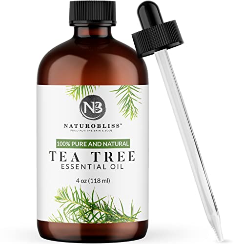 NaturoBliss 100% Pure, Tea Tree Essential Oil - (4 Fl Oz / 120 ml) -Undiluted, Therapeutic Grade - Perfect for Aromatherapy and Relaxation