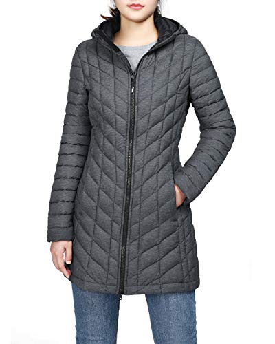 Outdoor Ventures Women's Lightweight Warm Winter Long Puffer Coat with Hood-L,32'