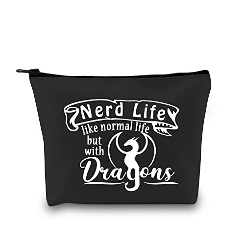 Tabletop Board Games Gift D D Role Playing Storage Bag D D Dice Bag Gift for Dragons Gamer (Nerd Life)