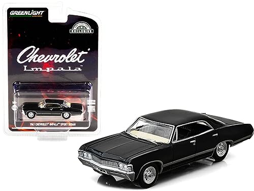 GreenLight 1:64 1967 Chevro&let Impala Sport Sedan - Tuxedo Black 30333 [Shipping from Canada]