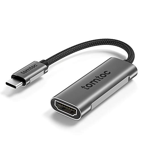 tomtoc USB-C to HDMI 2.0 Adapter 4K 60Hz, USB 3.1 Type-C/Thunderbolt 3 to HDMI Compatible with USB-C MacBook Pro, MacBook Air, iPad Air 4/ Pro, Dell XPS, Surface Book, Chromebook, Pixelbook & More