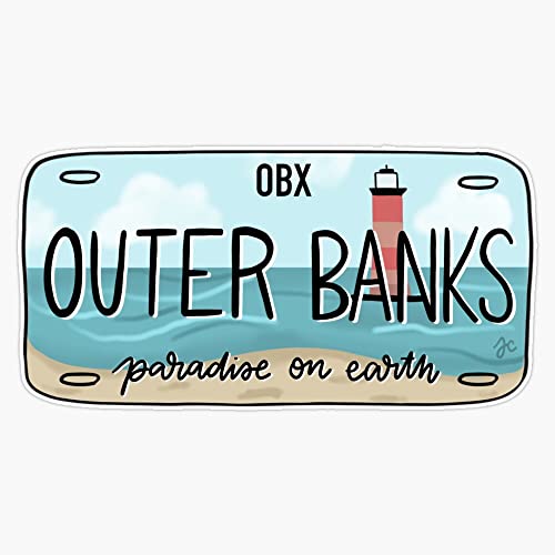 The Original OBX License Plate Bright Sticker Vinyl Waterproof Sticker Decal Car Laptop Wall Window Bumper Sticker 5'