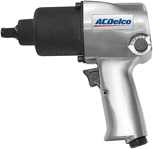 ACDelco ANI405A Heavy Duty Twin Hammer ½” 500 ft-lbs. 5-Speed Pneumatic Impact Wrench Tool Kit