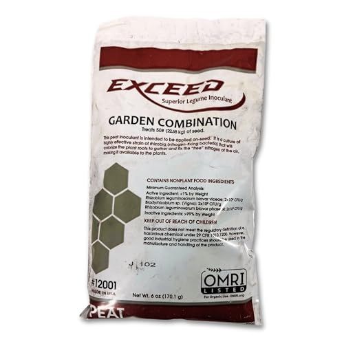 GARDEN TRENDS Exceed Pea and Bean Inoculant - 6 OZ - Legume Powder Inoculant for Increased Nitrogen - Cover Crop Seed Inoculant - Organic Fertilizer for Plant Growth and Soil Enrichment