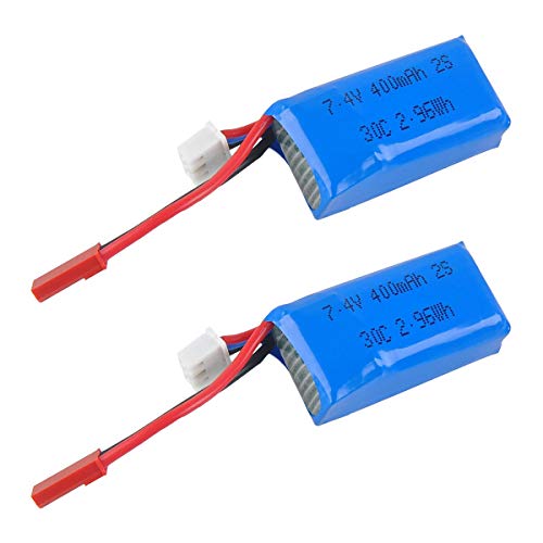 Crazepony 400mAh 2S 7.4V 30C LiPo Battery Pack with JST Plug for Micro FPV Racing Drone Quadcopter