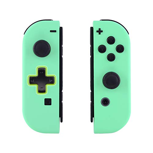 eXtremeRate Mint Green DIY Housing (D-Pad Version) with Full Buttons for Joycon Handheld Controller, Replacement Shell Case for Nintendo Switch & Switch OLED [Only The Shell, NOT The Joycon]