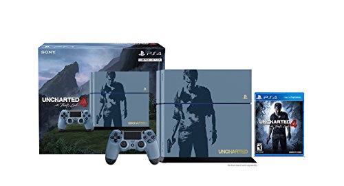 PlayStation 4 500GB Console - Uncharted 4 Limited Edition Bundle [Discontinued] (Renewed)