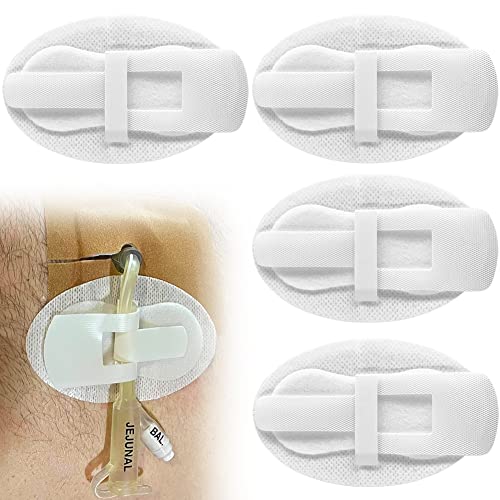 Catheter Stabilization Device Feeding Tube Holders PD Dialysis Patch for Peg Tube J Tube G-Tube Peritoneal Dialysis Accessories Drain Cath Stabilizer Adhesive Bandages (Pack of 5)