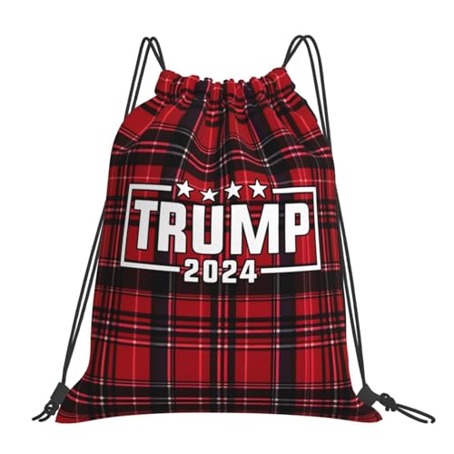 Rqwaaed Donald Trump 2024-He Will Be Back Versatile Drawstring Gym Bag Perfect Workouts Daily Essentials