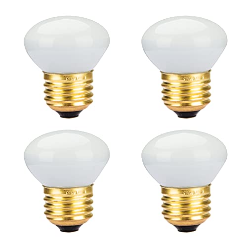 haraqi 4 Pack 40R14 Reflector Short Neck Incandescent Light Bulb, R14 40 Watt 120V Dimmable E26 Standard Medium Base Frosted Mini-Reflector Light Bulb