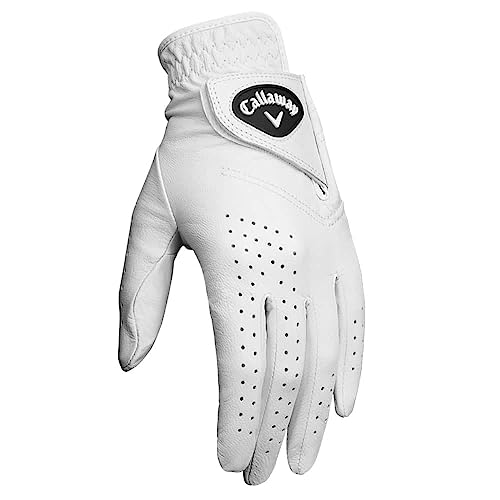 Callaway Golf Dawn Patrol Glove (Worn on Left Hand, White 2019, Medium, Ladies)