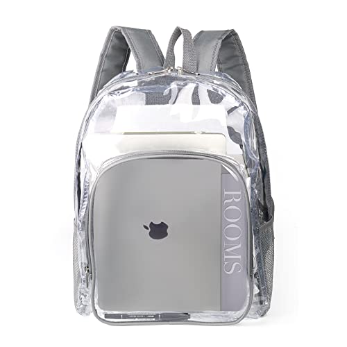 JOMPARO Heavy Duty Transparent Clear Backpack See Through Plastic Backpacks for School,Sports,Work,Security,Stadium,College