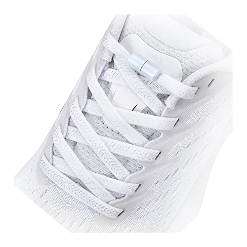 anan520 Elastic Shoe Laces - Elastic No Tie Shoelaces for Adults & Kids Shoes White