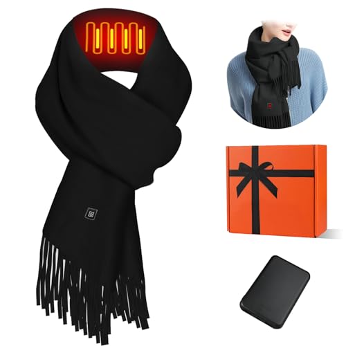 Electric Heated Scarf for Gift Women Men Rechargeable Scarves Shawl Blanket with Battery Neck Heating Pad