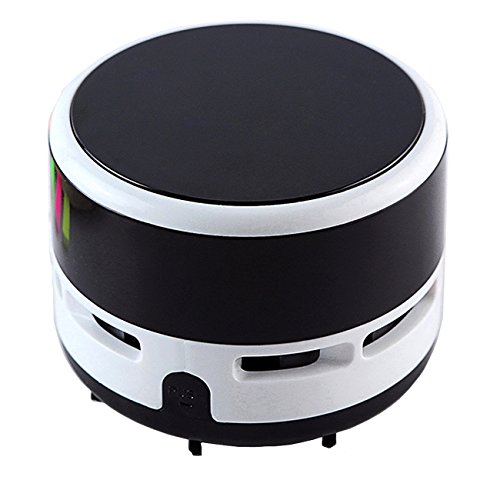 Ogrmar Portable Cordless Mini Desktop Vacuum Desk Dust Cleaner/Dust Sweeper for Home Office Keyboard (Black)