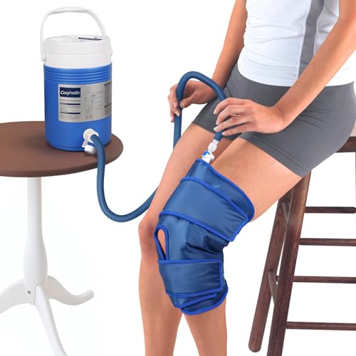 Cryo Cuff Knee Cold Therapy Kit Knee Cold, Knee Ice Water Cooler Cryotherapy Knee Cold Pack for Knee Pain Relief After Knee Surgery, Rehab and Sports Injuries (no Pump)