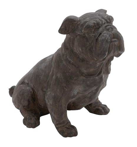 Deco 79 Polystone Bull Dog Sculpture, 17' x 9' x 13', Black