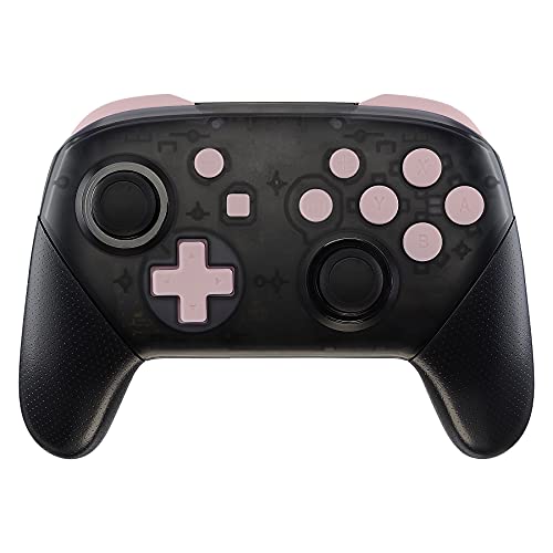 eXtremeRate Cherry Blossoms Pink ABXY D-pad ZR ZL L R Keys for Nintendo Switch Pro Controller, Glossy DIY Replacement Full Set Buttons with Tools for Nintendo Switch Pro - Controller NOT Included