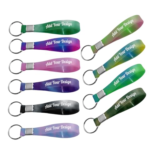 10/30/50/100 pack Custom Silicone Keychains for Key Cellphone Backpack, Personalized Silicone Keyrings