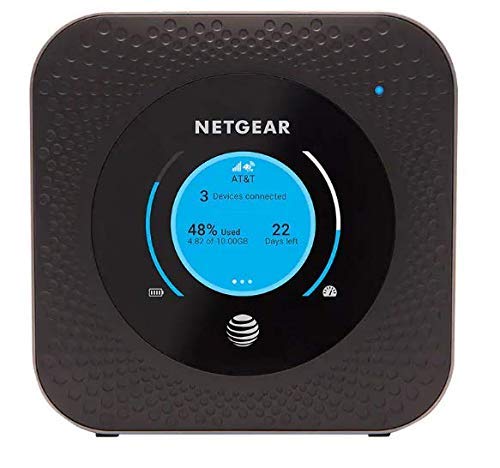 Netgear Nighthawk MR1100 4G LTE Mobile Hotspot Ethernet Router (AT&T GSM Unlocked)(Steel Gray) (Renewed) dual band
