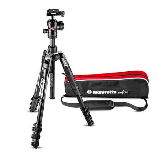 Manfrotto Befree Advanced Lever 4-Section Aluminum Travel Tripod with Ball Head, Black