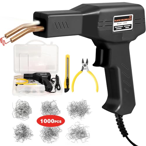 ATOLS Plastic Welder, 1000PCS Staples, Plastic Welding Kit, Hot Stapler Kit, Plastic Welder Gun Kit, Car Bumper Repair Kit, Plastic Repair Kit, Portable Toolbox