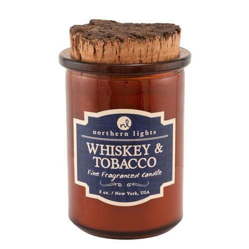 Northern Lights Candles Spirit Jar Candles, Whiskey and Tobacco - 52601