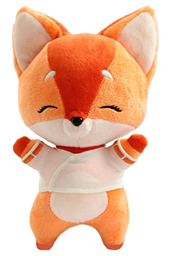 Pacreck Fox Plush Doll Animal Fox Ears Plush Pillow Plushies Stuffed Toy Birthday Xmas Gifts (10in)