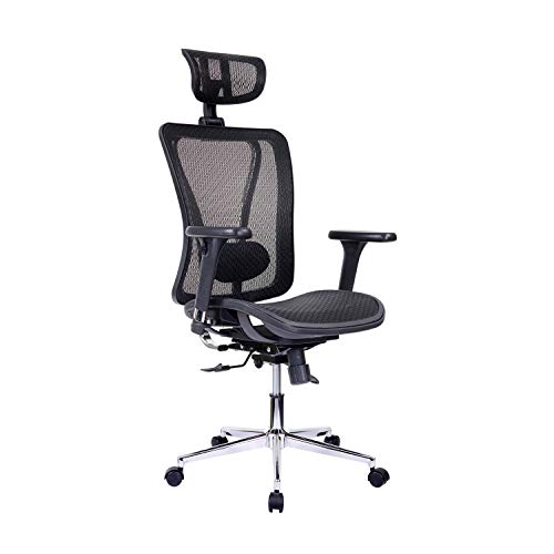 Techni Mobili Mesh Office Chair, Black