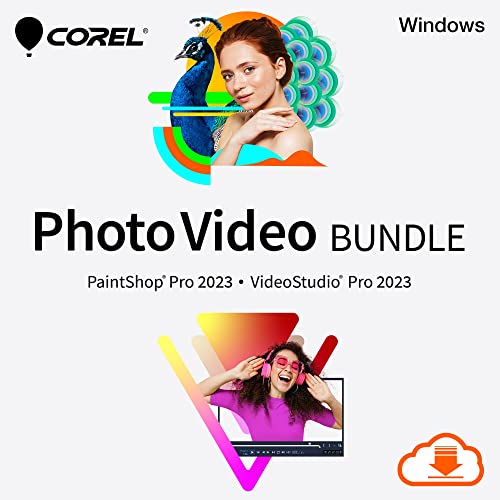 Corel Photo Video Pro Bundle 2023 | PaintShop Pro 2023 and VideoStudio Pro 2023 | Photo and Video Editing Software [PC Download]