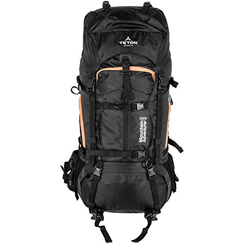 TETON Sports Mountain Adventurer 4000 Ultralight Plus Backpack; Lightweight Hiking Backpack for Camping, Hunting, Travel, and Outdoor Sports , 27' x 12' x 10' , Black, 65 Liters