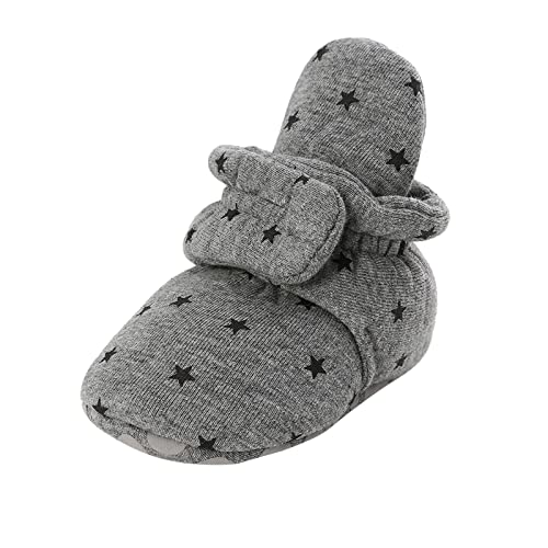 Bblulu Infant Snow Boots Baby Slippers Cozy Fleece Booties Warm Socks Soft Sole Stay-On Baby Shoes First Walking Shoes Warm Socks Crib Shoes