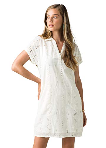 prAna Women's Ladyland Dress, Soft White, Large