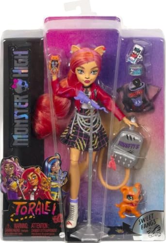 Monster High Cat Toralei Stripe Collectible Doll with Pet and Accessories Sweet Fangs G3 Reboot