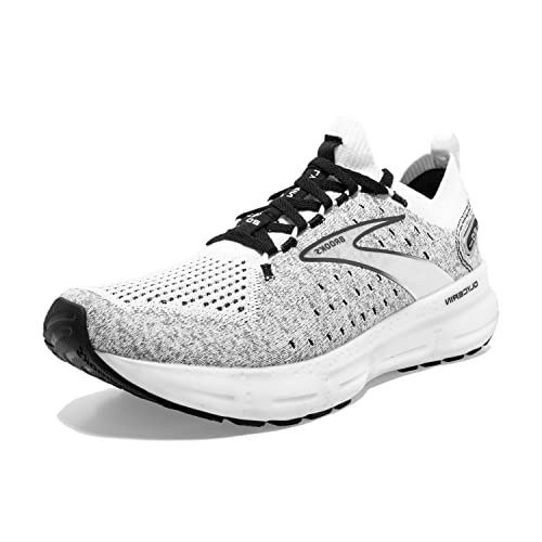 Brooks Men’s Glycerin StealthFit 20 Neutral Running Shoe - White/Grey/Black - 10.5 Medium