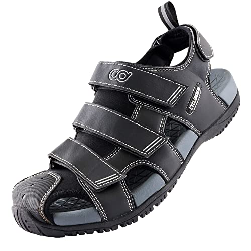 CyclingDeal Unisex Bike Sandals - Indoor Outdoor Trekking Hiking Bicycle Cycling Clip compatible with Shimano SPD - With Removable Cleat Recess Cover - Great for Men & Women - Size 4748