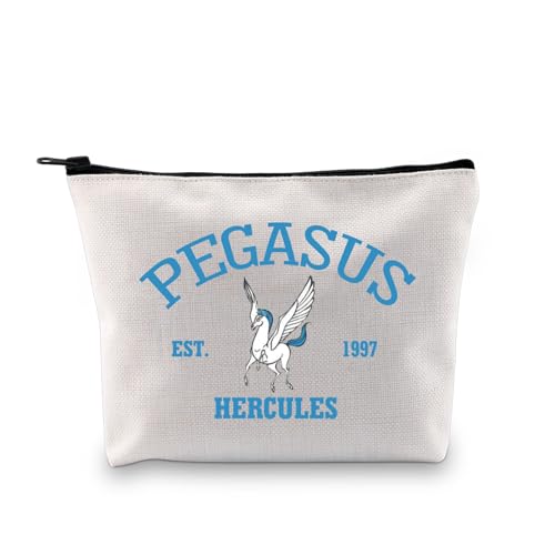 JXGZSO Hercules Horse Inspired Cosmetic Bag Pegasus Est 1997 Makeup Bag Hercules Fan Gift