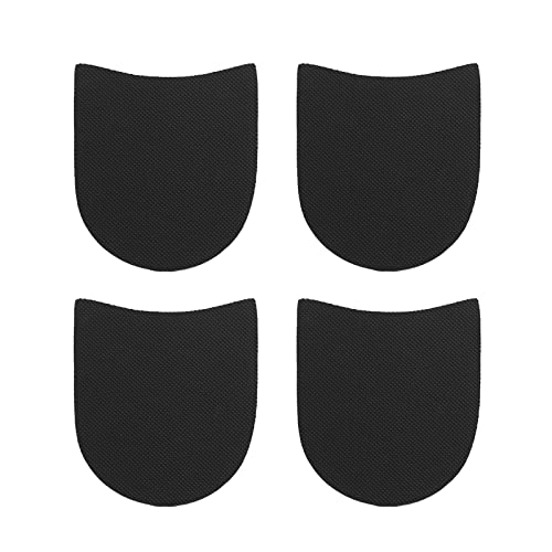 Shoe Repair Rubber Heel Replacement, Anti-Slip Heel Pads 5/32 Inch (4mm) Thick, 2 Pairs Black