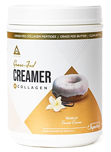 LevelUp Creamer, with Energizing MCT Oil and Collagen Peptides, Keto Coffee Creamer, Supports Natural Energy & Ketone Production - Vanilla Sweet Cream, 19.5oz