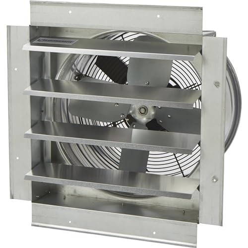 Strongway Heavy-Duty Fully Enclosed Direct Drive Shutter Exhaust Fan - 14in. 1400 CFM, 120 Volts, 4 Blades