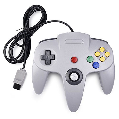 KIWITATA Classic N64 Controller, Retro N64 Wired Remote Joystick Gamepad Controller Compatible with N64 Video Game System Console Gray
