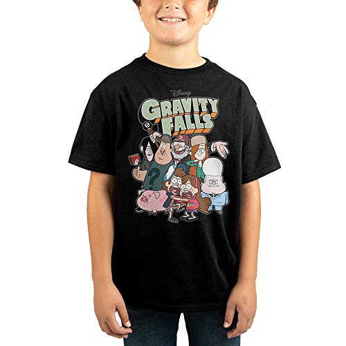 Disney Gravity Falls Boys' Dipper And Mabel Pines Character Group T-Shirt, Small